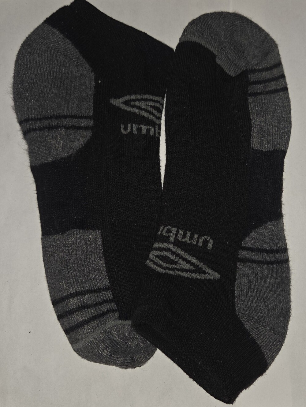 Women’s Black Low-Cut Socks Umbro Soccer Well Worn. 2days